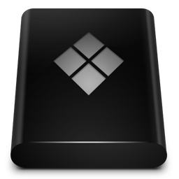 Black Drive Bootcamp Icon 256x256 png